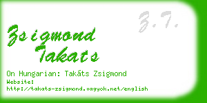 zsigmond takats business card